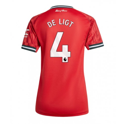 Manchester United Matthijs de Ligt #4 Replika Hemmatröja Damer 2025-26 Kortärmad Manchester United Matthijs de Ligt #4 Replika Hemmatröja Damer 2025-26 Kortärmad